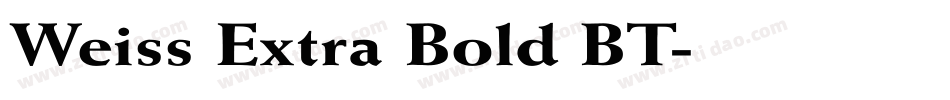 Weiss Extra Bold BT字体转换